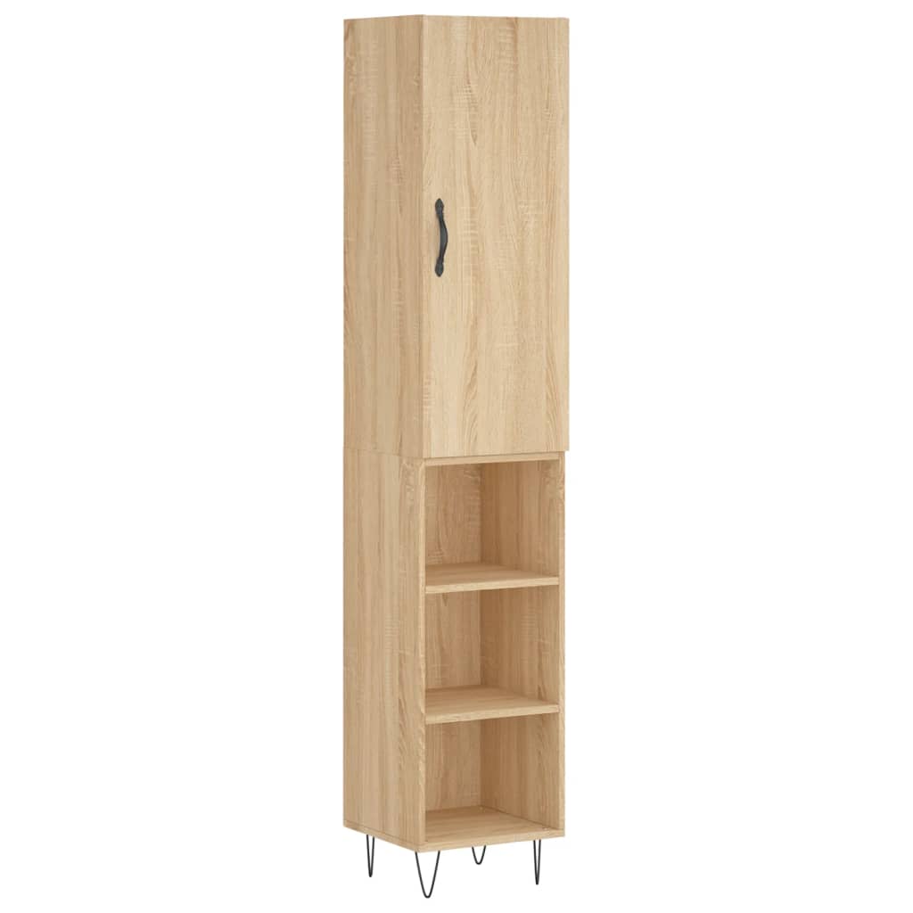 skab 34,5x34x180 cm konstrueret træ sonoma-eg