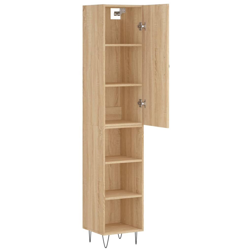skab 34,5x34x180 cm konstrueret træ sonoma-eg