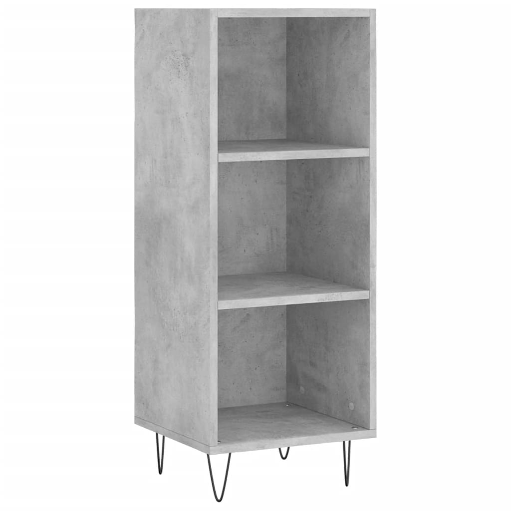 skab 34,5x34x180 cm konstrueret træ betongrå