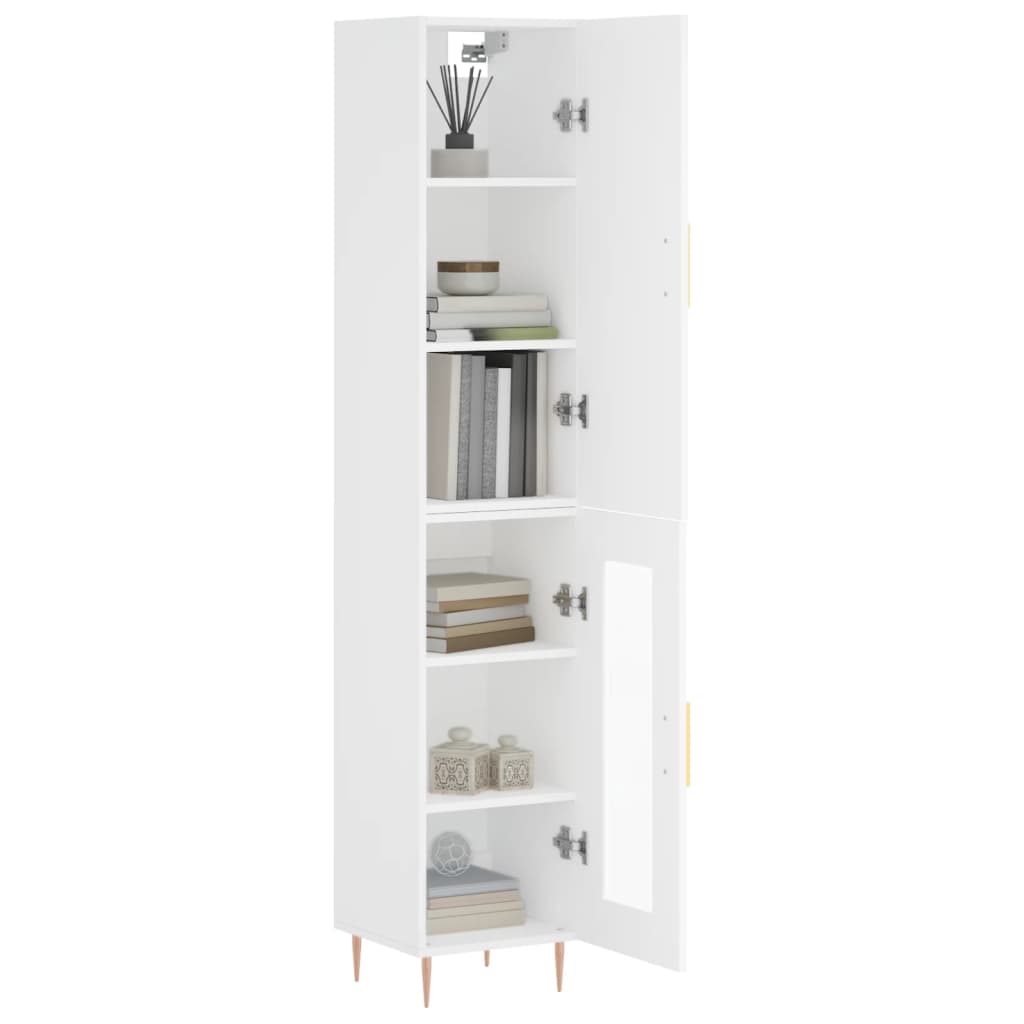 skab 34,5x34x180 cm konstrueret træ hvid