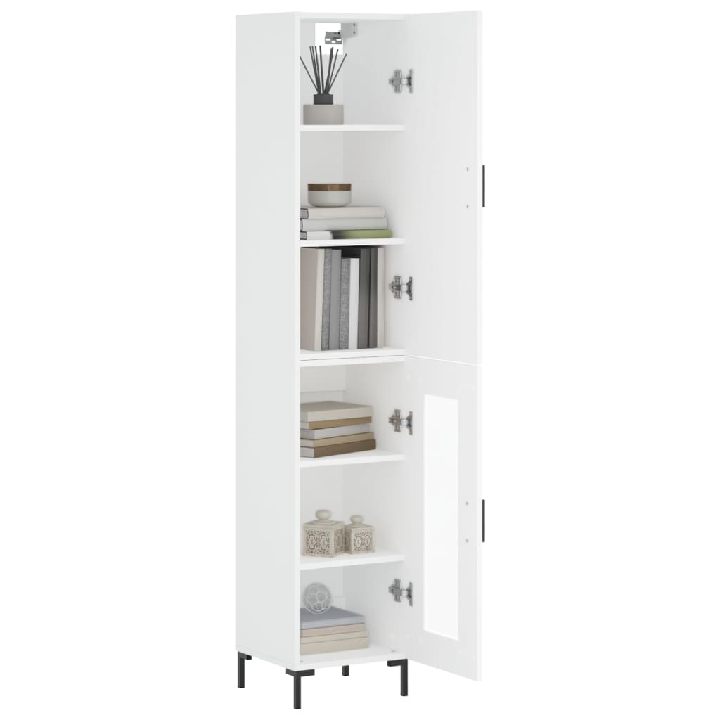 skab 34,5x34x180 cm konstrueret træ hvid