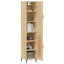 skab 34,5x34x180 cm konstrueret træ sonoma-eg