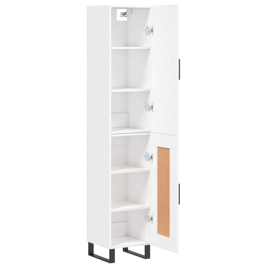 skab 34,5x34x180 cm konstrueret træ hvid