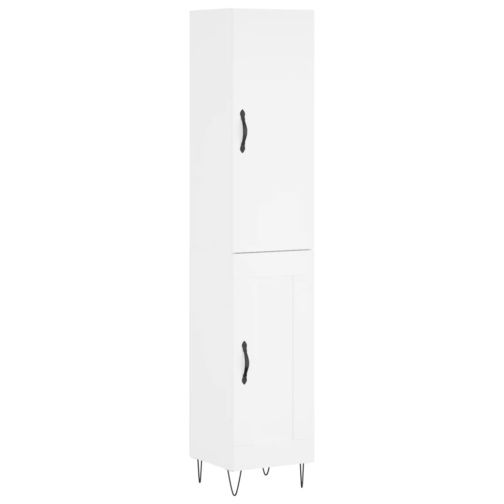 skab 34,5x34x180 cm konstrueret træ hvid