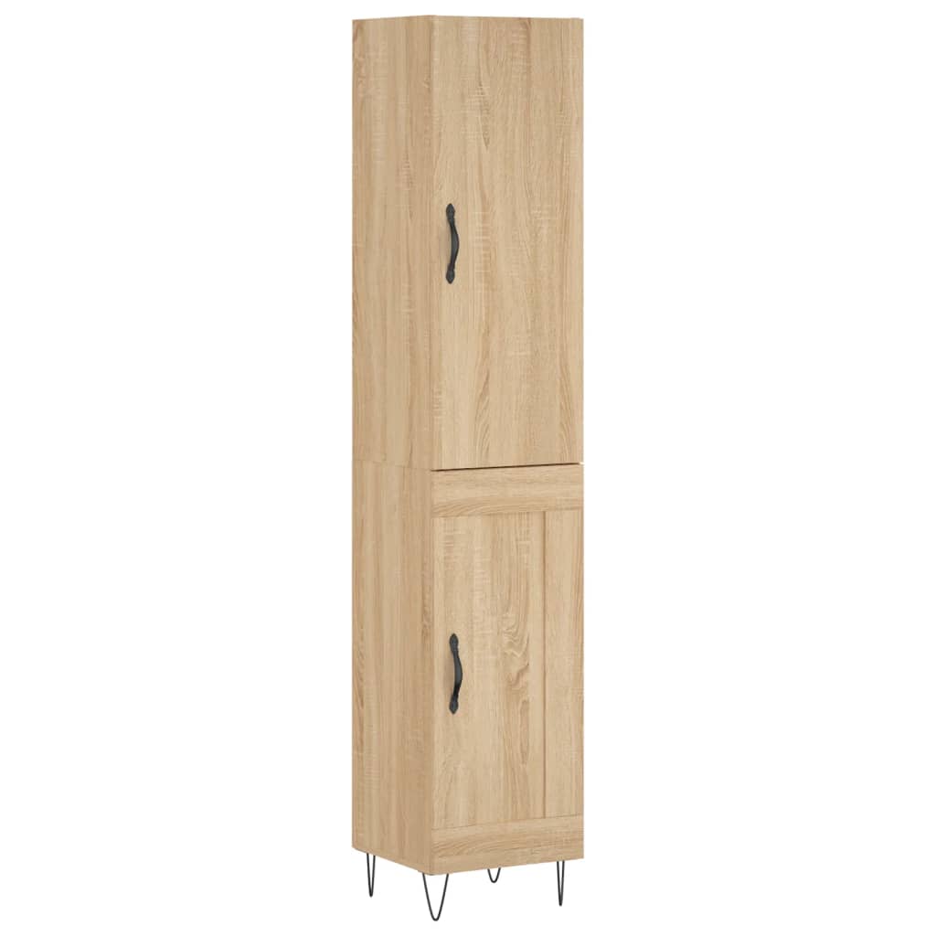 skab 34,5x34x180 cm konstrueret træ sonoma-eg