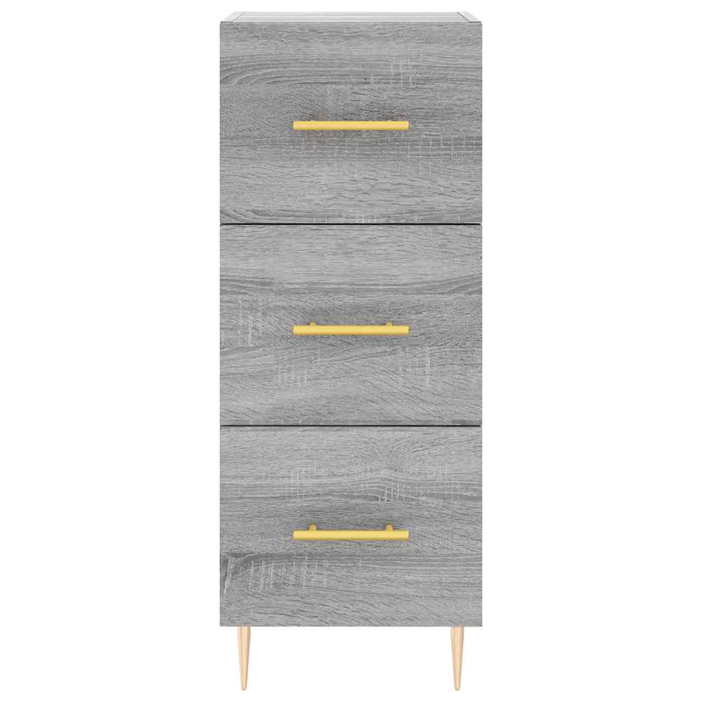 højskab 34,5x34x180 cm konstrueret træ grå sonoma-eg