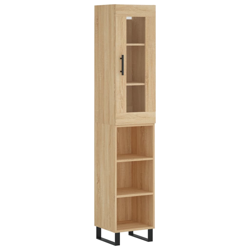 skab 34,5x34x180 cm konstrueret træ sonoma-eg