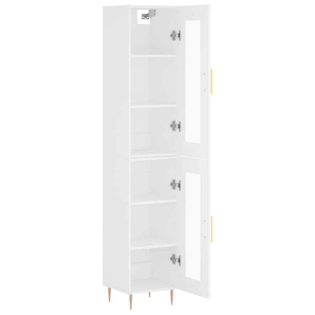 skab 34,5x34x180 cm konstrueret træ hvid