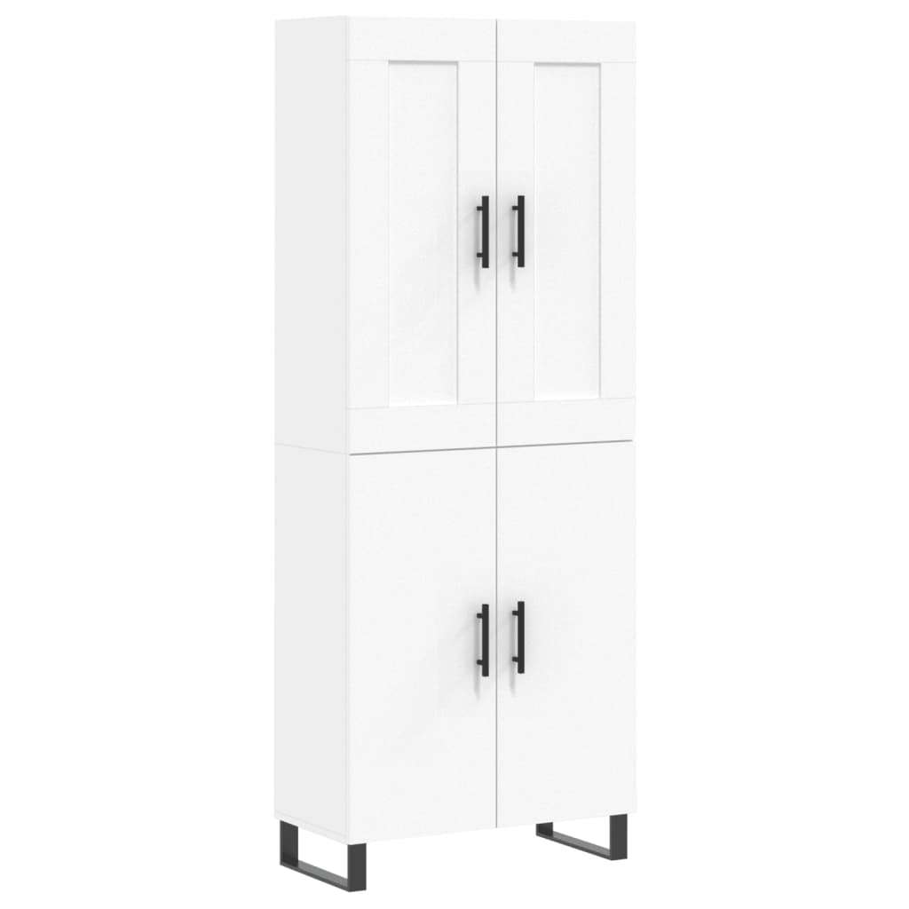 højskab 69,5x34x180 cm konstrueret træ hvid
