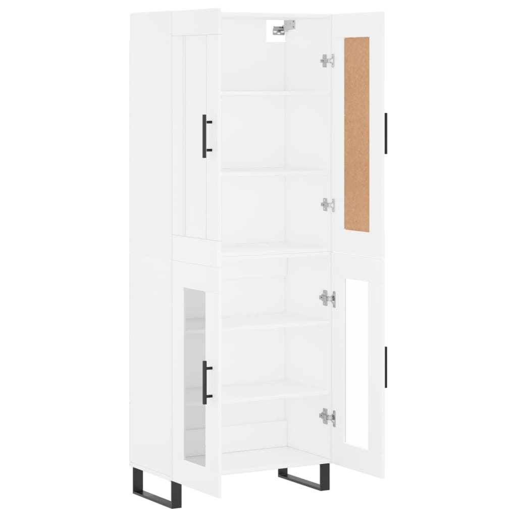 højskab 69,5x34x180 cm konstrueret træ hvid