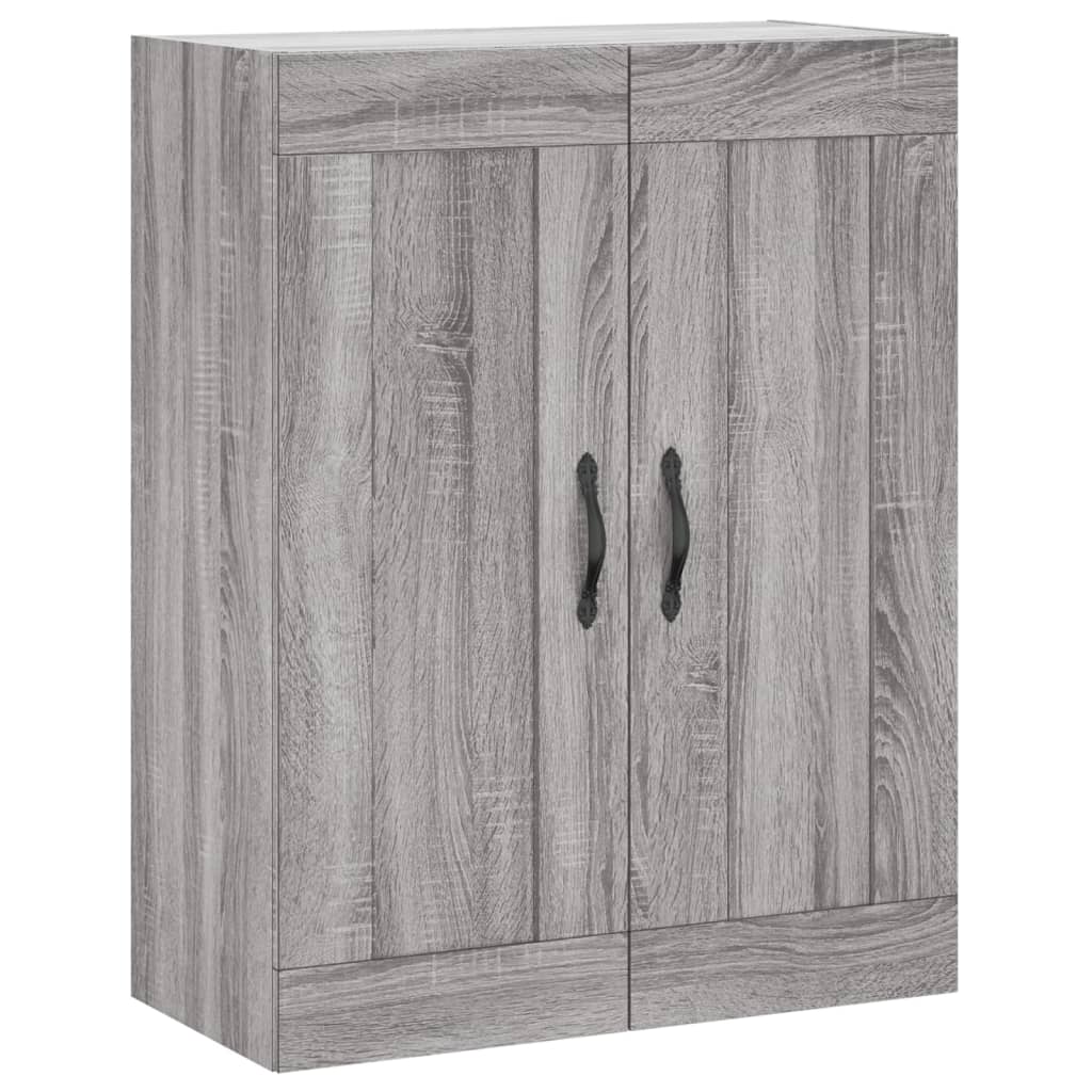 højskab 69,5x34x180 cm konstrueret træ grå sonoma-eg