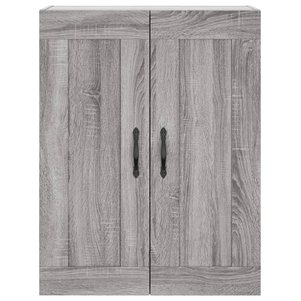 højskab 69,5x34x180 cm konstrueret træ grå sonoma-eg