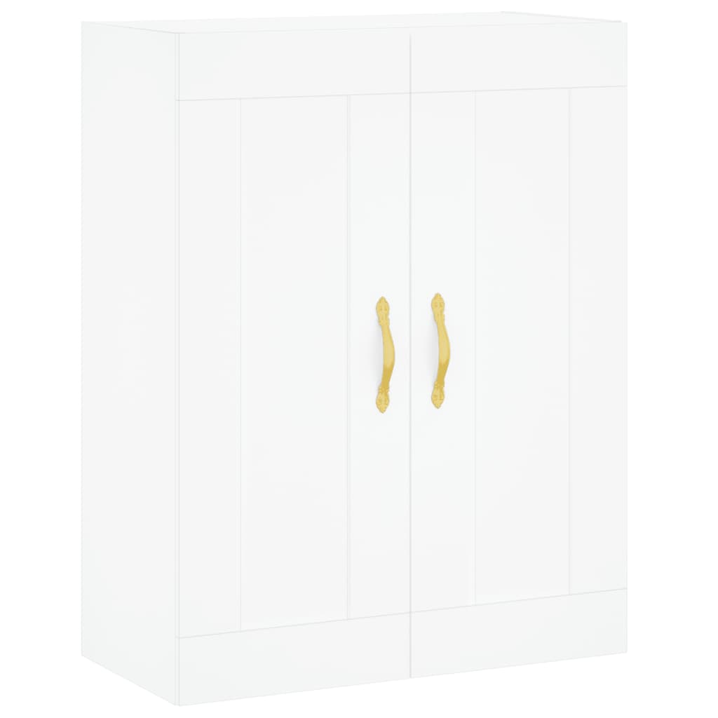 højskab 69,5x34x180 cm konstrueret træ hvid