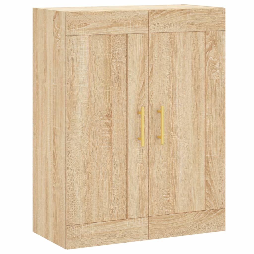 højskab 69,5x34x180 cm konstrueret træ sonoma-eg