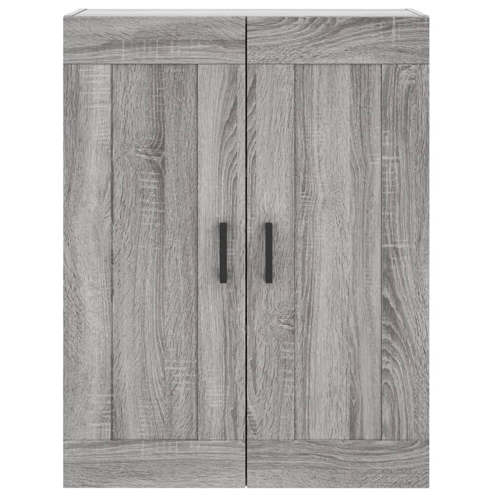 højskab 69,5x34x180 cm konstrueret træ grå sonoma-eg