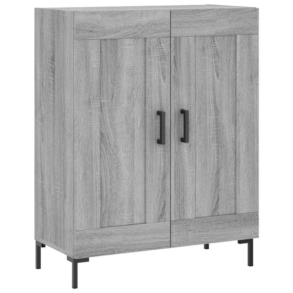 højskab 69,5x34x180 cm konstrueret træ grå sonoma-eg