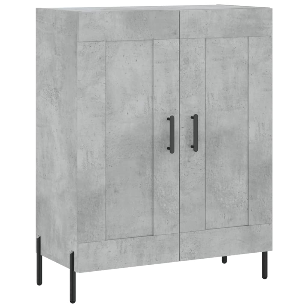 højskab 69,5x34x180 cm konstrueret træ betongrå