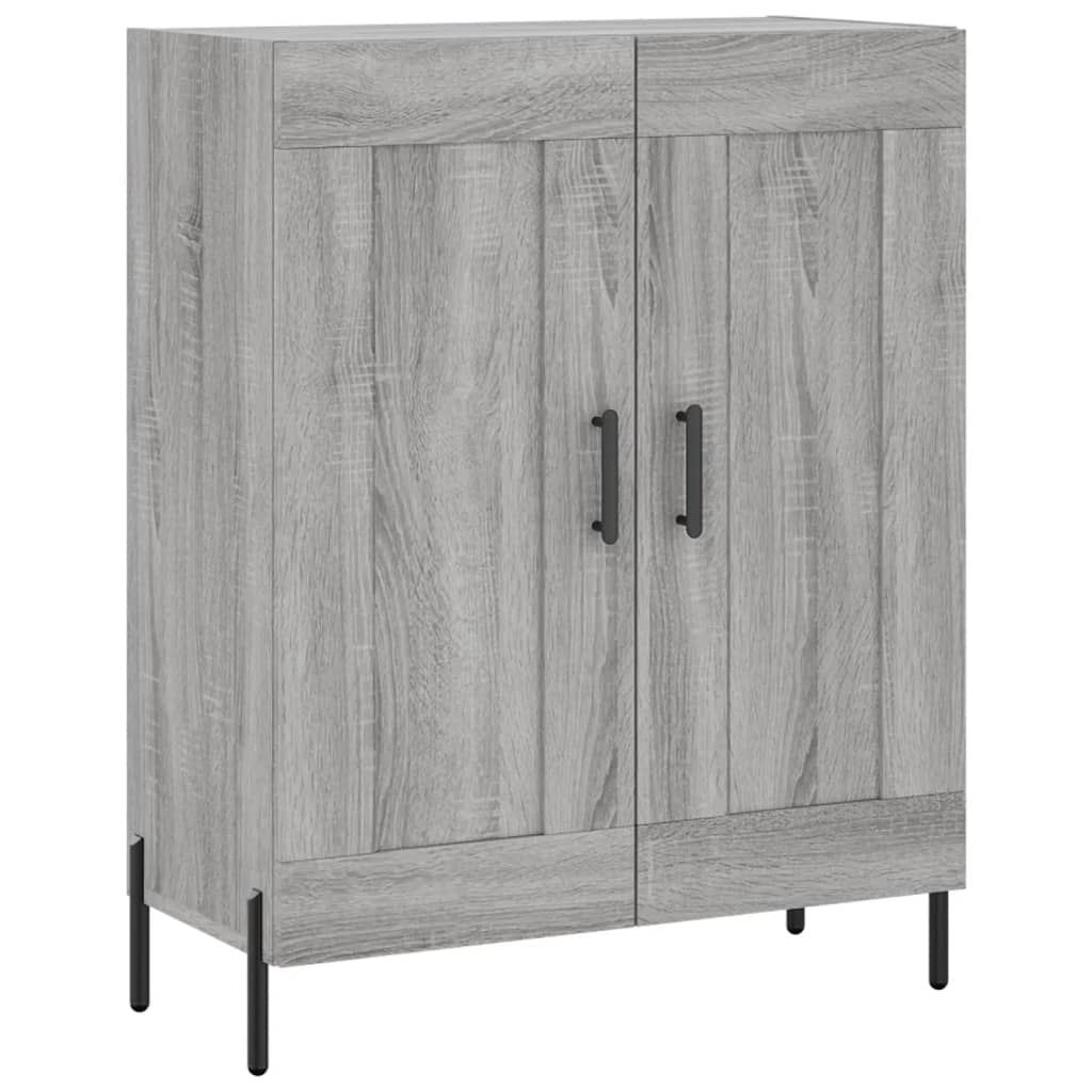 højskab 69,5x34x180 cm konstrueret træ grå sonoma-eg