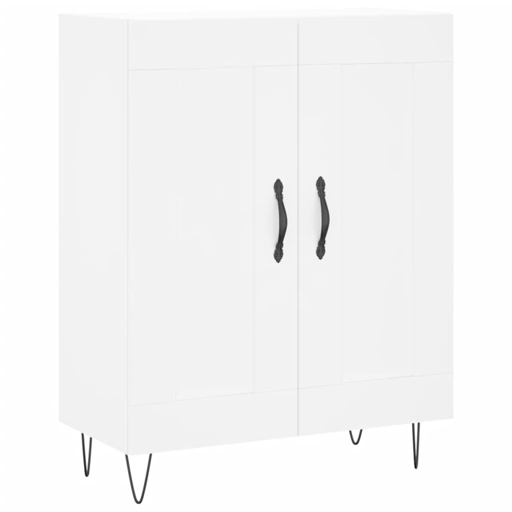 højskab 69,5x34x180 cm konstrueret træ hvid