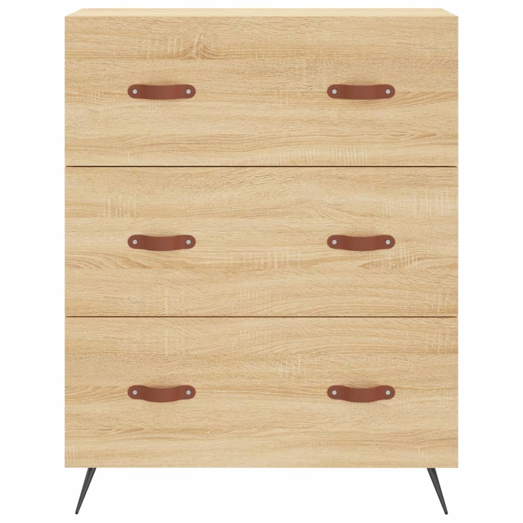højskab 69,5x34x180 cm konstrueret træ sonoma-eg