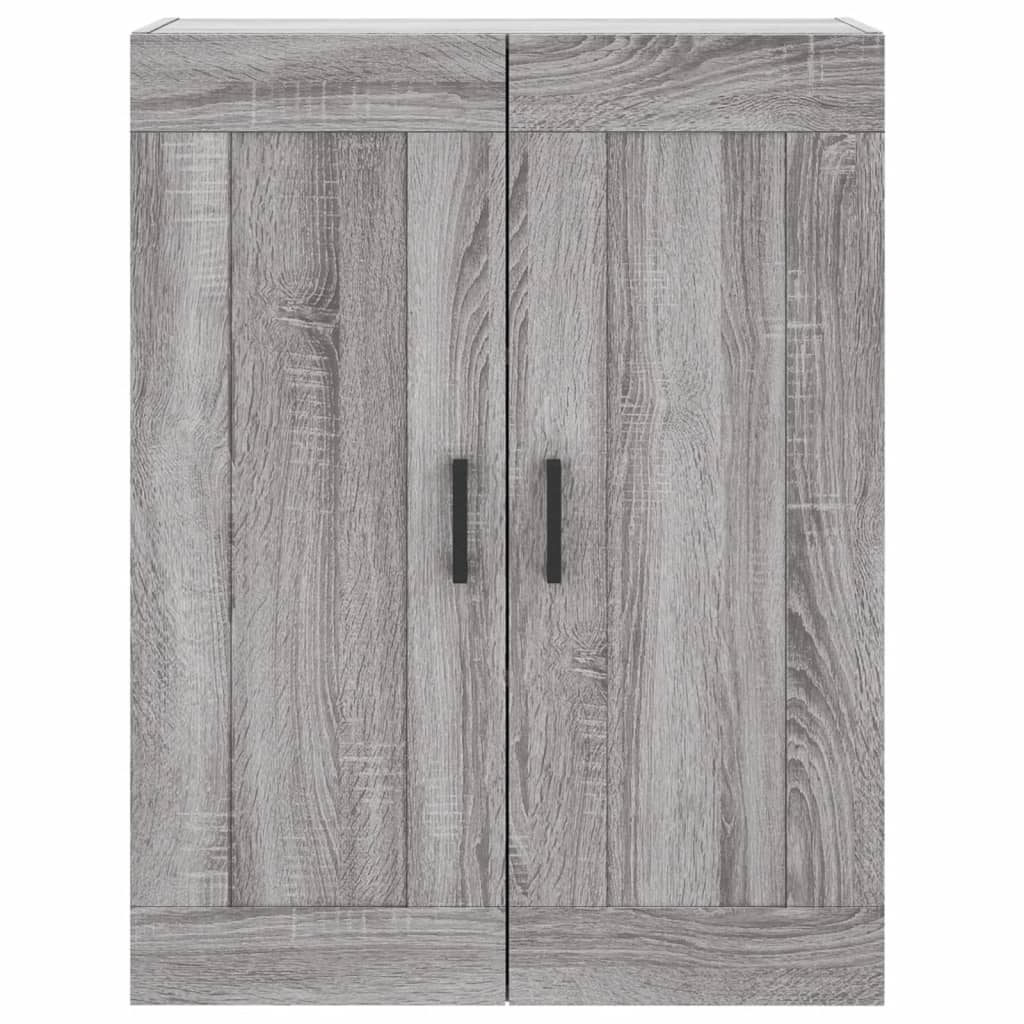 højskab 69,5x34x180 cm konstrueret træ grå sonoma-eg