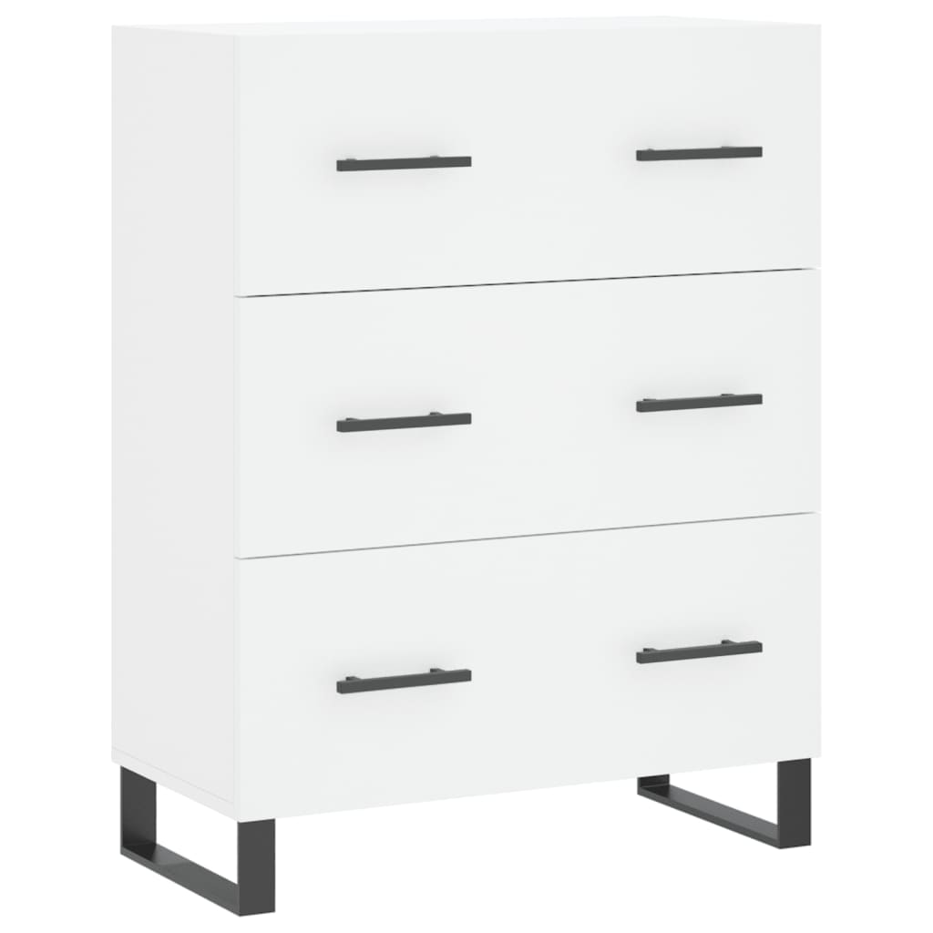 højskab 69,5x34x180 cm konstrueret træ hvid
