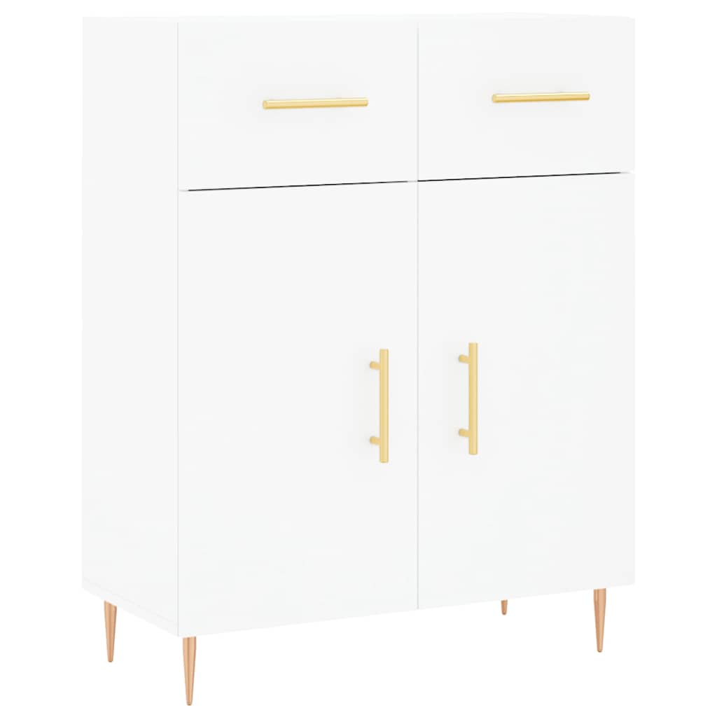højskab 69,5x34x180 cm konstrueret træ hvid