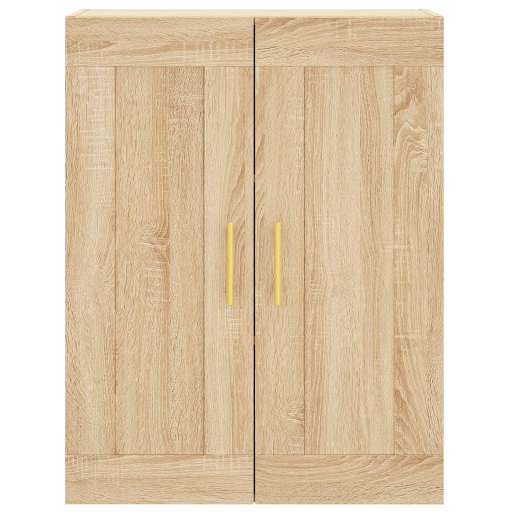 højskab 69,5x34x180 cm konstrueret træ sonoma-eg