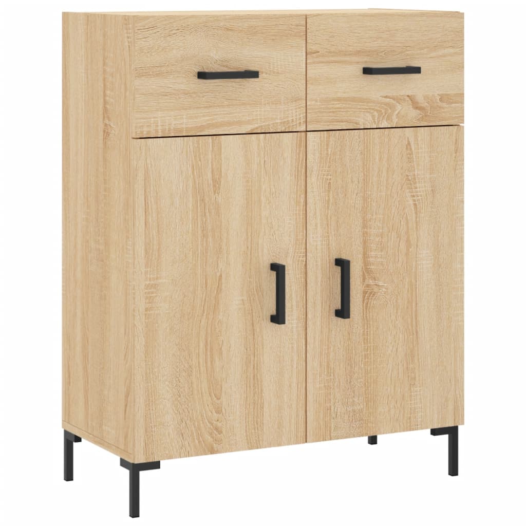 højskab 69,5x34x180 cm konstrueret træ sonoma-eg