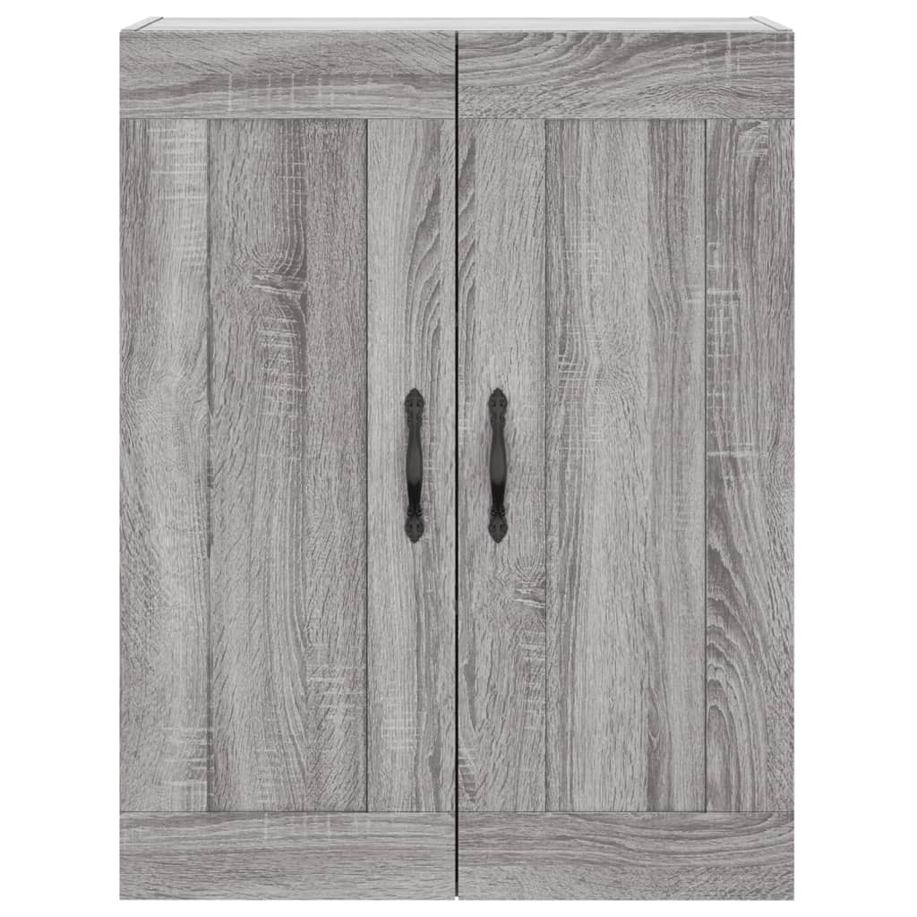 højskab 69,5x34x180 cm konstrueret træ grå sonoma-eg