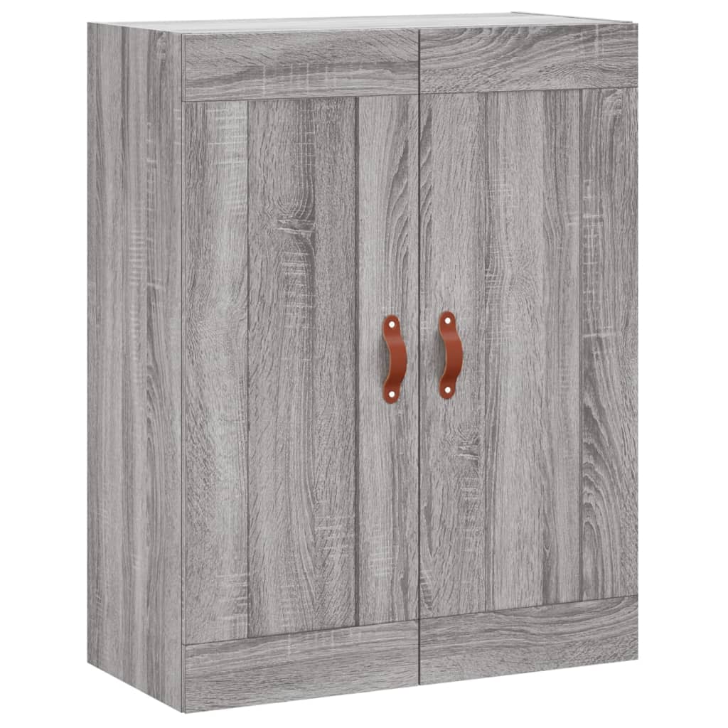 højskab 69,5x34x180 cm konstrueret træ grå sonoma-eg
