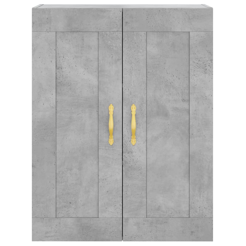 højskab 69,5x34x180 cm konstrueret træ betongrå