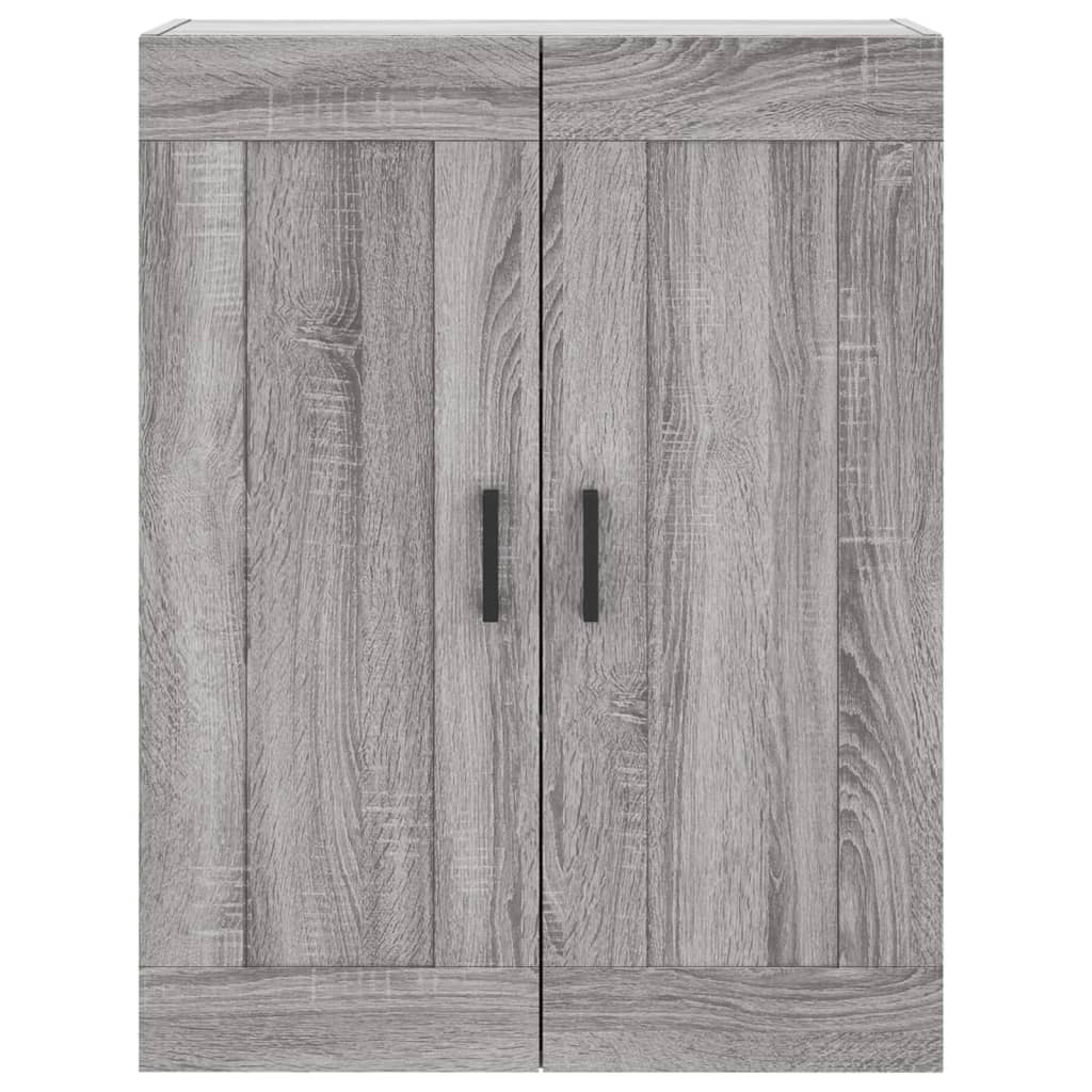 højskab 69,5x34x180 cm konstrueret træ grå sonoma-eg