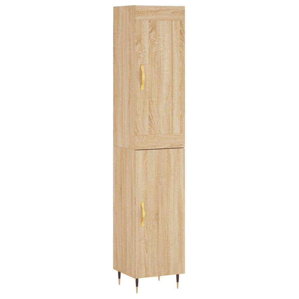 skab 34,5x34x180 cm konstrueret træ sonoma-eg