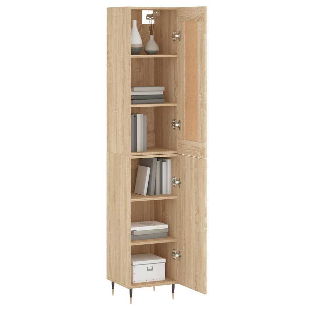 skab 34,5x34x180 cm konstrueret træ sonoma-eg