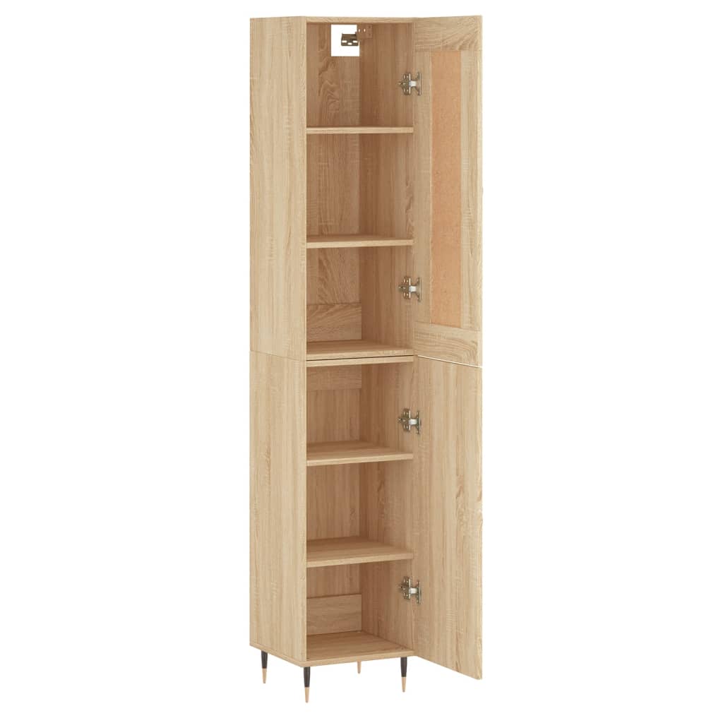 skab 34,5x34x180 cm konstrueret træ sonoma-eg