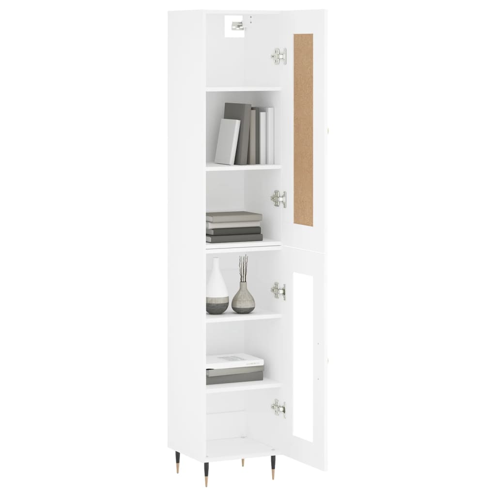 skab 34,5x34x180 cm konstrueret træ hvid