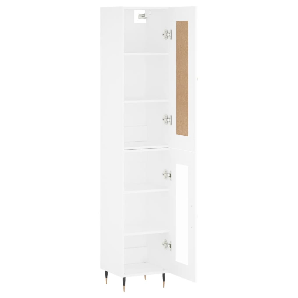 skab 34,5x34x180 cm konstrueret træ hvid