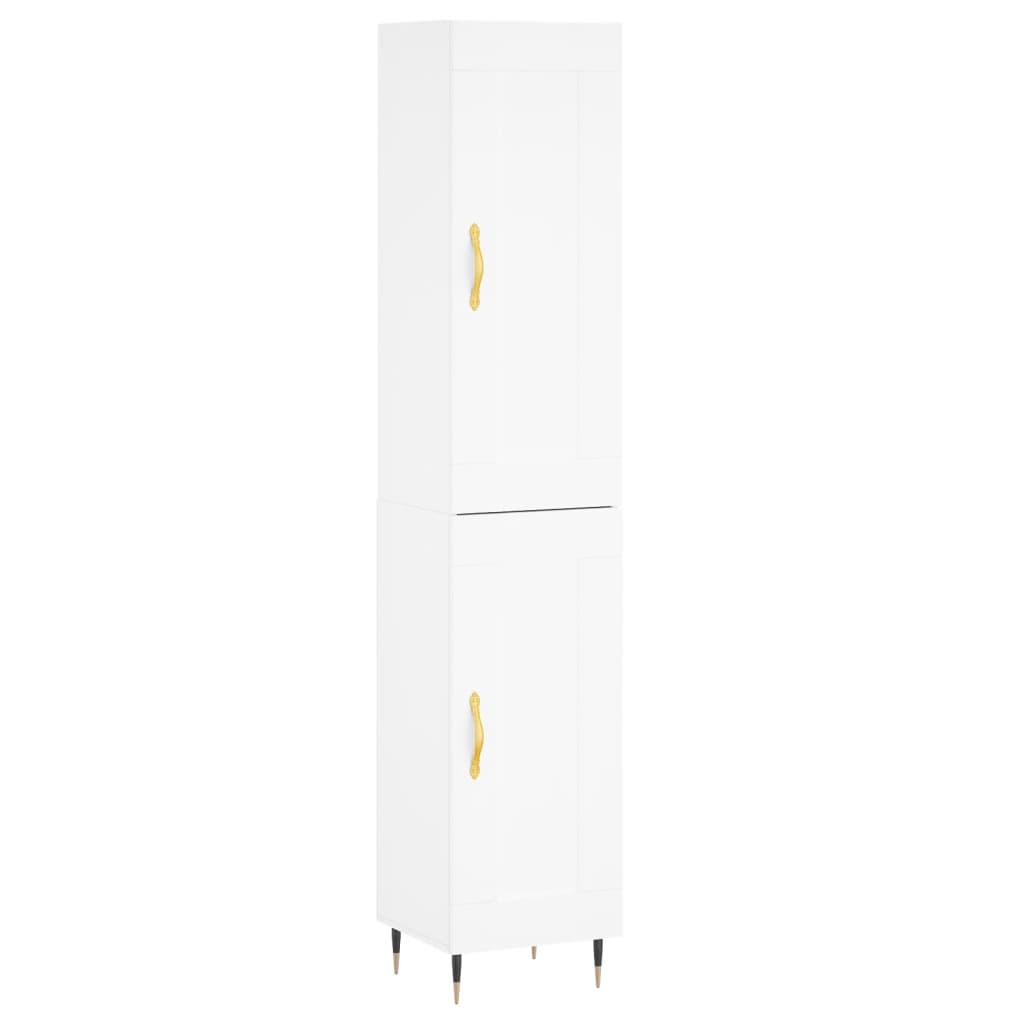 skab 34,5x34x180 cm konstrueret træ hvid