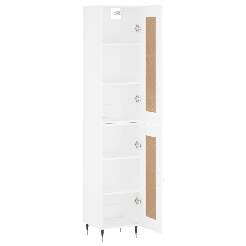 skab 34,5x34x180 cm konstrueret træ hvid
