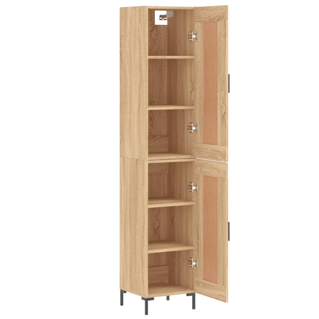 skab 34,5x34x180 cm konstrueret træ sonoma-eg