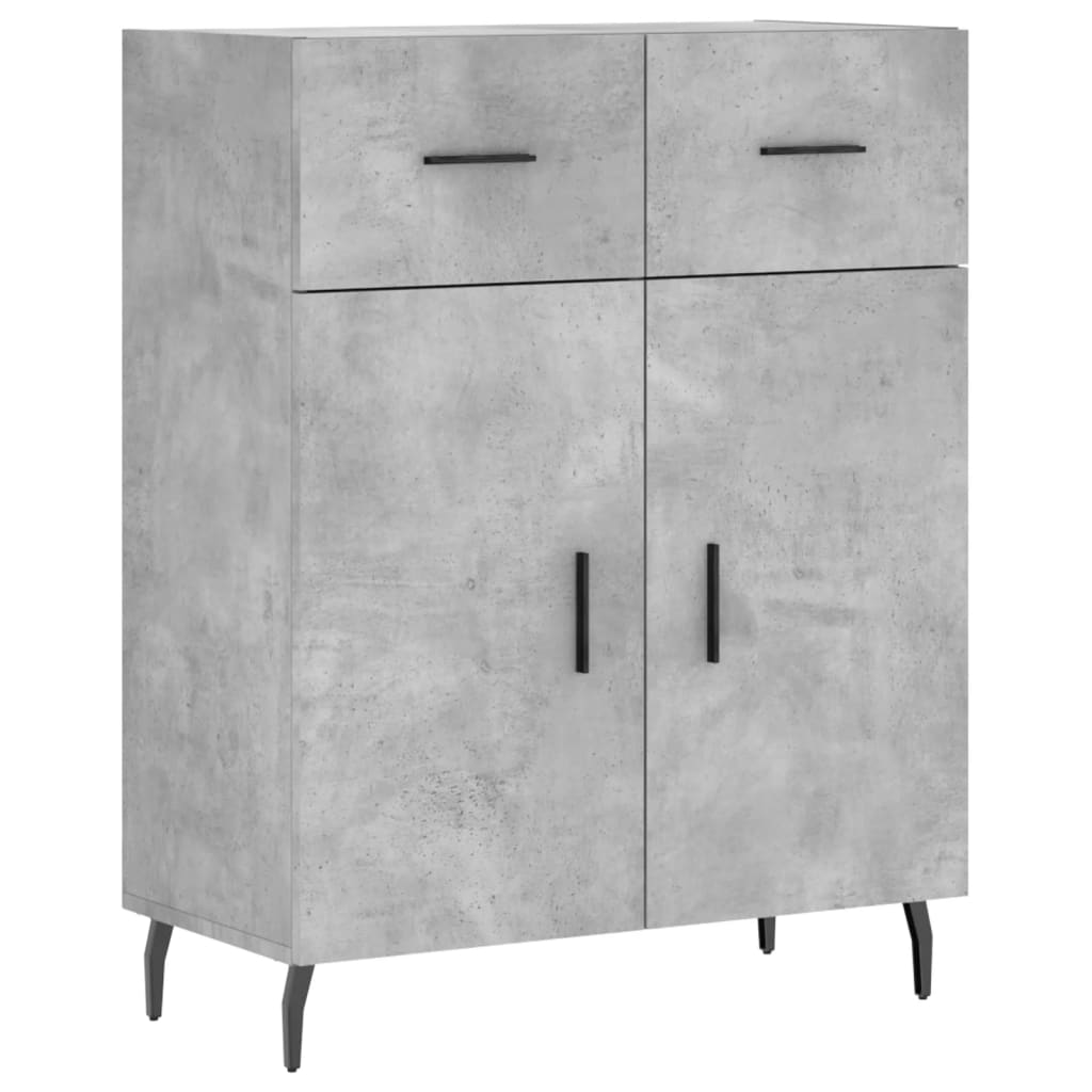 højskab 69,5x34x180 cm konstrueret træ betongrå