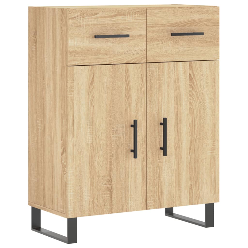 højskab 69,5x34x180 cm konstrueret træ sonoma-eg