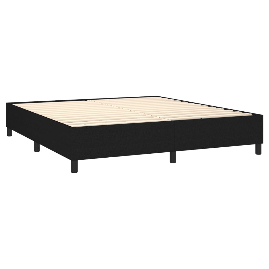 kontinentalseng med madras 160x200 cm stof sort