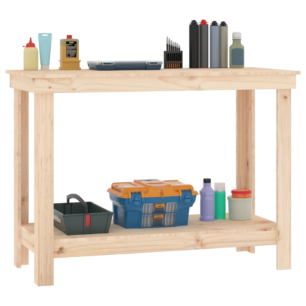 arbejdsbord 110x50x80 cm massivt fyrretræ