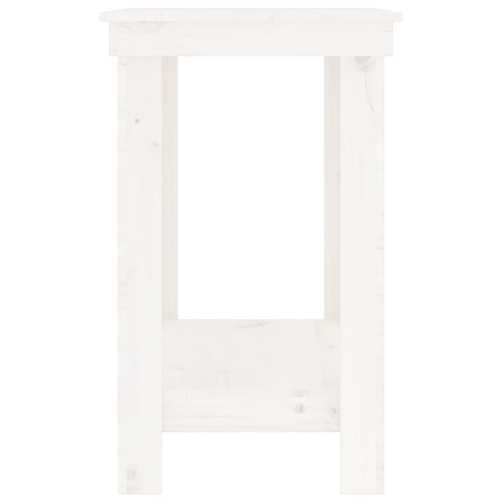 arbejdsbord 110x50x80 cm massivt fyrretræ hvid