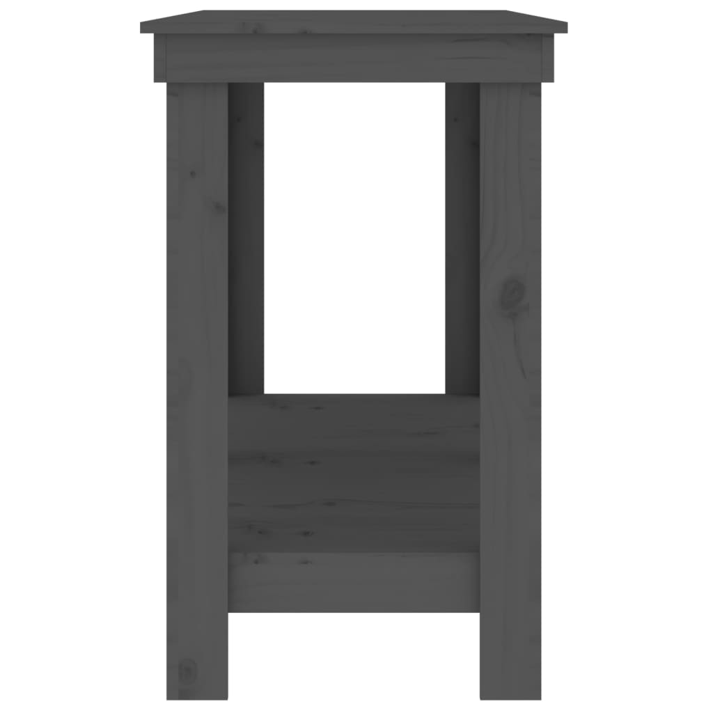 arbejdsbord 140x50x80 cm massivt fyrretræ grå
