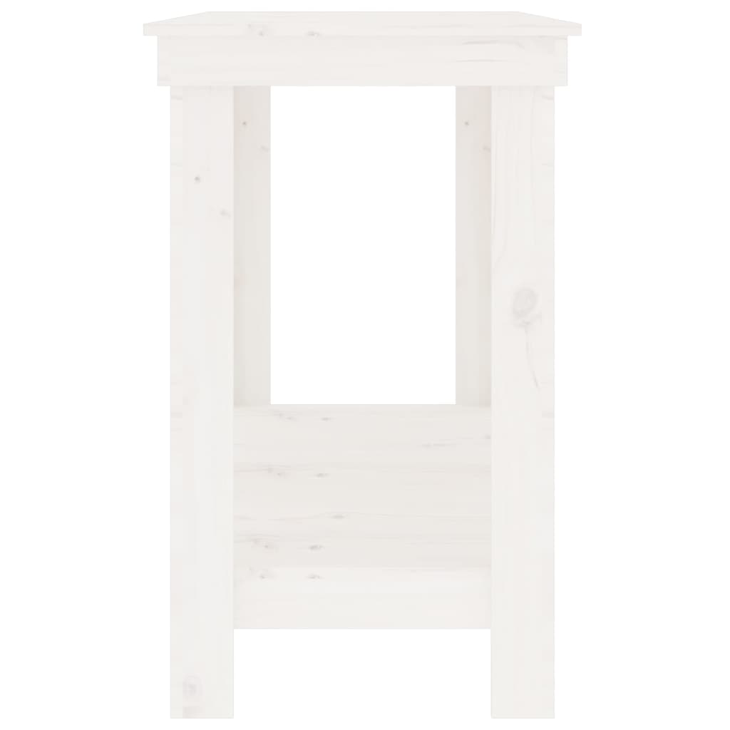 arbejdsbord 180x50x80 cm massivt fyrretræ hvid