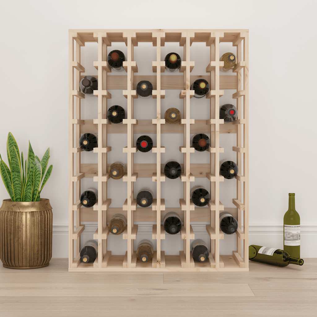 vinreol 70x33x94 cm massivt fyrretræ