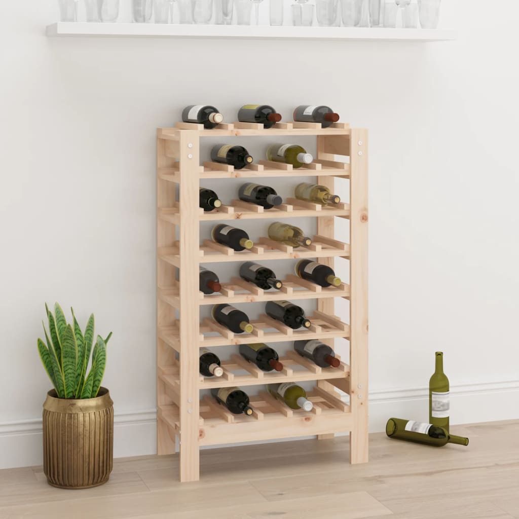 vinreol 61,5x30x107,5 cm massivt fyrretræ